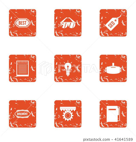 Better property icons set, grunge style 41641589