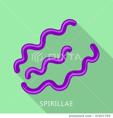 Spirillae icon, flat style Spirillae icon, flat style 41641769