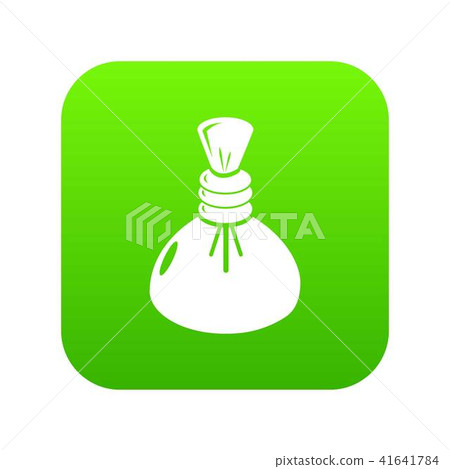 Spa hot compress icon green vector 41641784