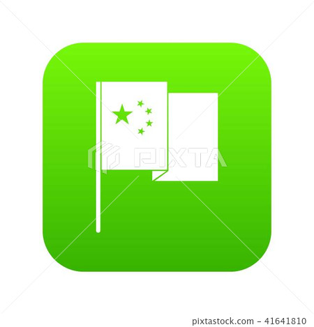 China flag icon digital green 41641810