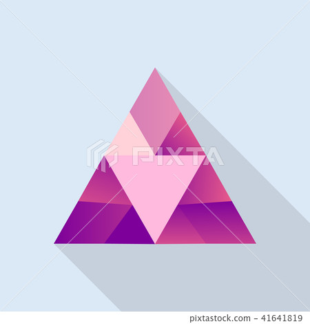 Shiny ruby icon, flat style 41641819