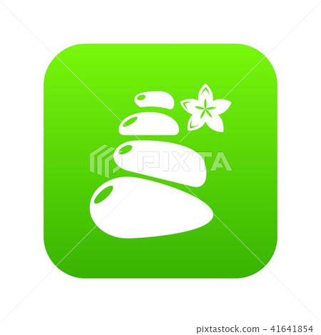 Spa balance stones icon green vector Spa balance stones icon green vector 41641854