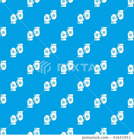 Winter gloves pattern vector seamless blue 41641951
