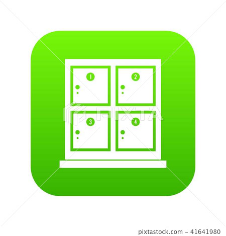 Cells for storage in the supermarket icon digital green Cells for storage in the supermarket icon digital green 41641980