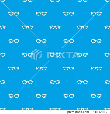 Glasses pattern vector seamless blue - Stock Illustration [41642017 ...