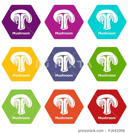 Mushroom icons set 9 vector Mushroom icons set 9 vector 41642066