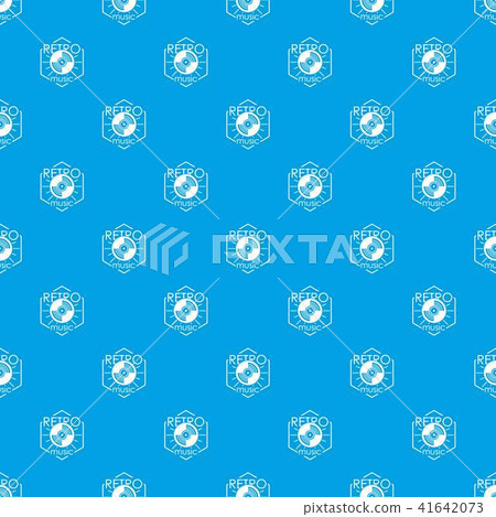 Retro music pattern vector seamless blue Retro music pattern vector seamless blue 41642073