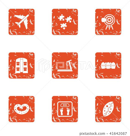 Different icons set, grunge style 41642087