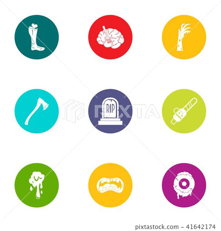 Rip icons set, flat style - Stock Illustration [41642174] - PIXTA