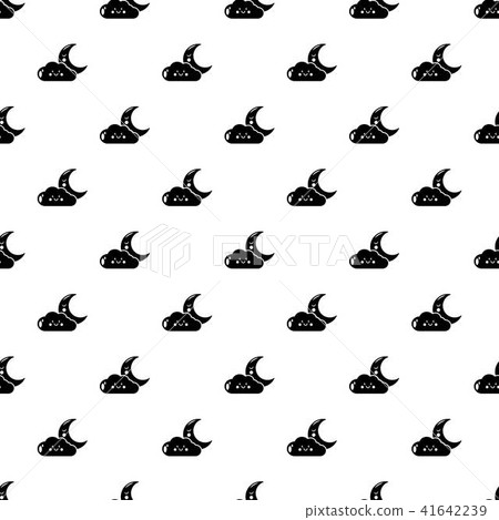 Moon and cloud pattern vector seamless - Stock Illustration [41642239 ...