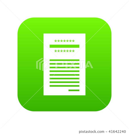 Sales printed receipt icon digital green 41642240