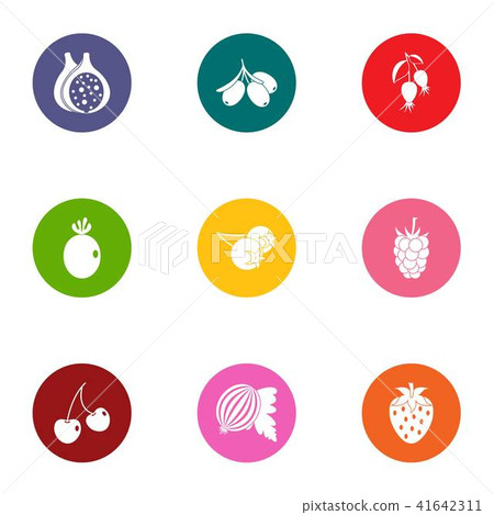 Produce icons set, flat style - Stock Illustration [41642311] - PIXTA