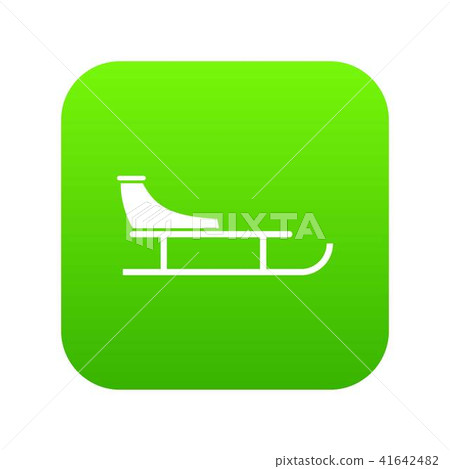 Sled icon digital green 41642482