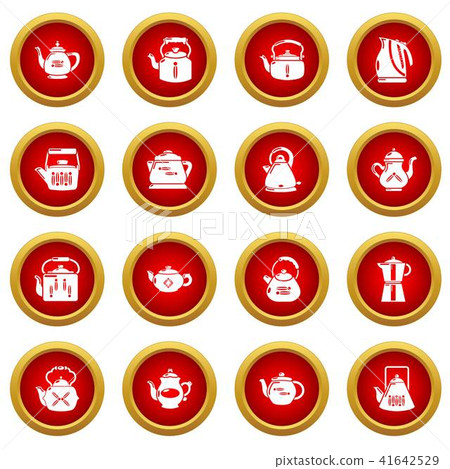 Teapot icons set, simple style Teapot icons set, simple style 41642529