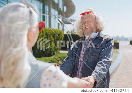Joyful elderly man smiling Joyful elderly man smiling 41642734