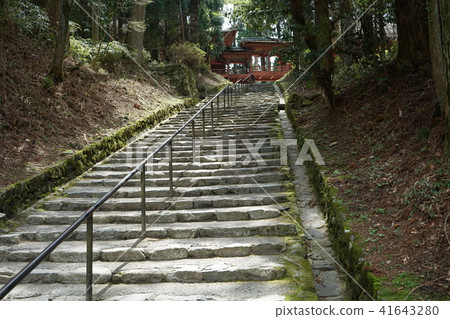 Hieizan Enryakuji West Pagoda Area Looking up at Jogyodo and Hokke-do from Shakado's garden 41643280