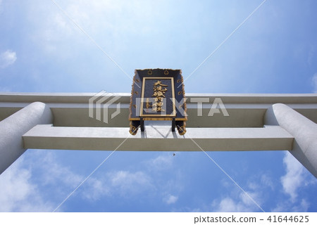 The second torii gate of Oarai iso front shrine in Oarai, Ibaraki prefecture 41644625