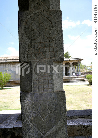 Carved pillars of mukha mandapa, Jain temple 41645865