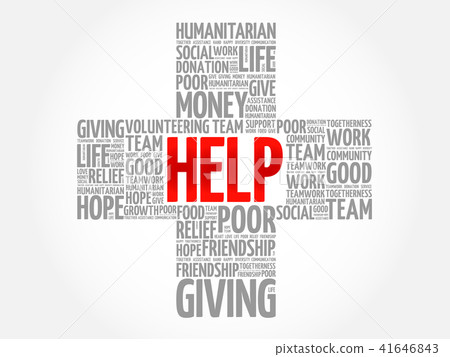 HELP word cloud collage HELP word cloud collage 41646843