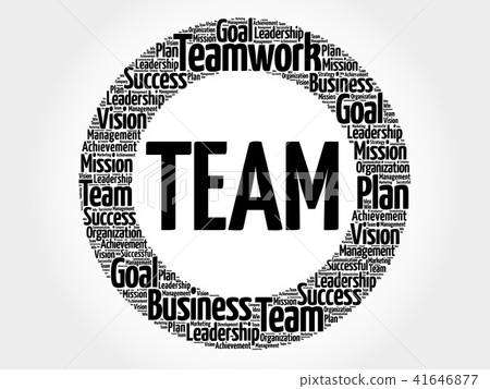 TEAM circle word cloud 41646877