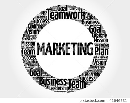 Marketing circle word cloud 41646881