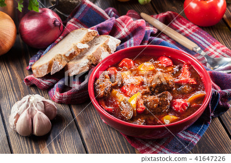Traditional Hungarian beef goulash Traditional Hungarian beef goulash 41647226