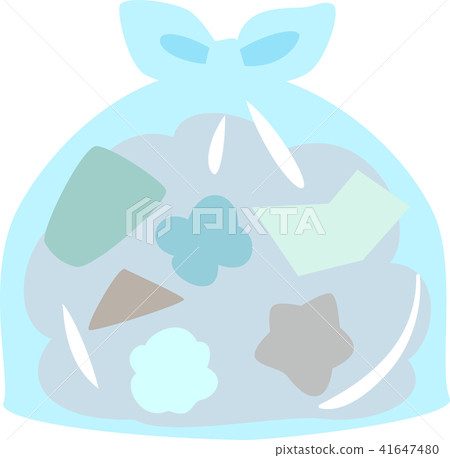 Garbage in a transparent bag 41647480