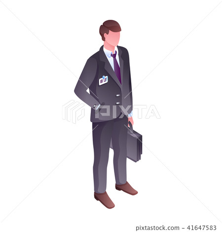 Businessman isometric vector illustration - Stock Illustration ...