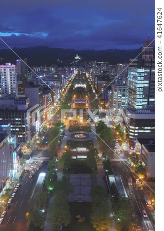 Skyline of the Odori Park district of downtown Skyline of the Odori Park district of downtown 41647624