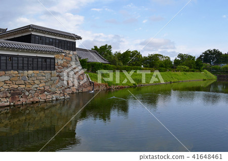 Matsumoto Castle Ninomaru Goto ruins near the ruins Ishigaki and Outer moat Matsumoto Castle Ninomaru Goto ruins near the ruins Ishigaki and Outer moat 41648461