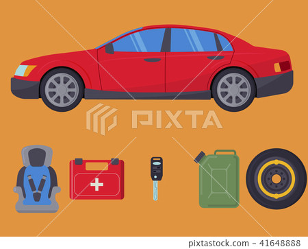 Auto transport vector motorist equipment transportation service car driver tools high detailed 41648888