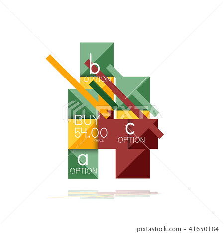 Square option infographic banner. Data and information visualization, geometric design 41650184