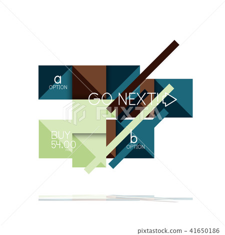 Square option infographic banner. Data and information visualization, geometric design 41650186