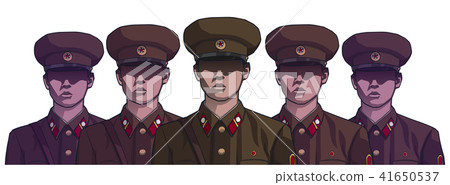 Illustration of nameless north korean soldiers Illustration of nameless north korean soldiers 41650537