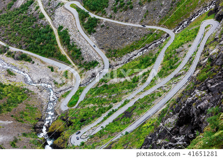 Norway troll road, mountain route 41651281
