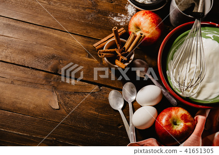 Cooking Baking process from above Cooking Baking process from above 41651305