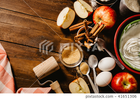 Cooking Baking process from above Cooking Baking process from above 41651306