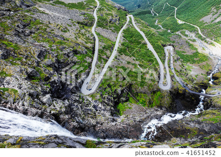 Norway troll road, mountain route of Trollstigen 41651452