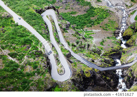 troll road - mountain route of Trollstigen, Norway 41651627