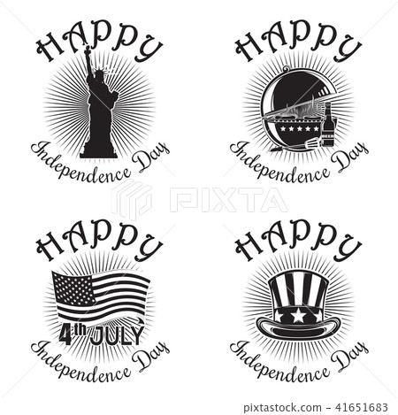 US Independence Day icon set 41651683