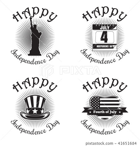 US Independence Day icon set 41651684