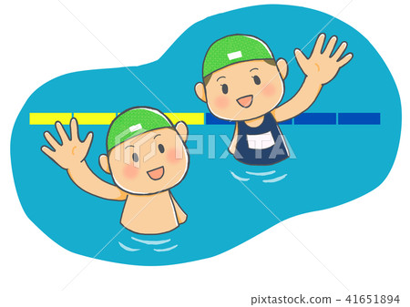 Swimming (line drawing) - Stock Illustration [41651894] - PIXTA