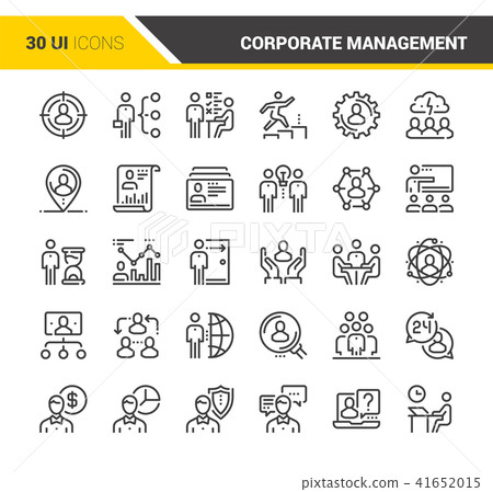 Corporate Management Icons 41652015