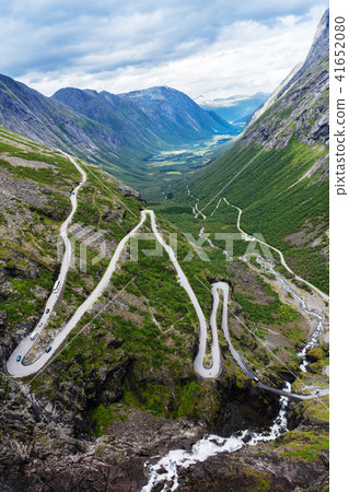 Norway troll road, mountain route of Trollstigen 41652080