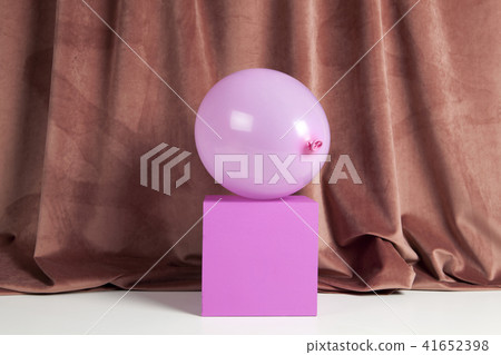 colourful velvet pink balloon cube podium colourful velvet pink balloon cube podium 41652398