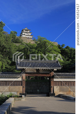 Kagawa prefecture Marugame city "Marugame castle" Major two gates and a castle tower (existing tower) Kagawa prefecture Marugame city "Marugame castle" Major two gates and a castle tower (existing tower) 41652417