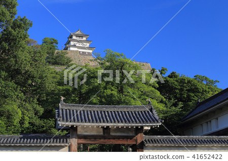 Kagawa prefecture Marugame city "Marugame castle" Major two gates and a castle tower (existing tower) Kagawa prefecture Marugame city "Marugame castle" Major two gates and a castle tower (existing tower) 41652422
