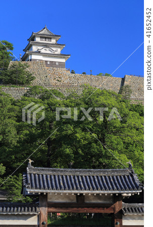 Kagawa prefecture Marugame city "Marugame castle" Major two gates and a castle tower (existing tower) Kagawa prefecture Marugame city "Marugame castle" Major two gates and a castle tower (existing tower) 41652452