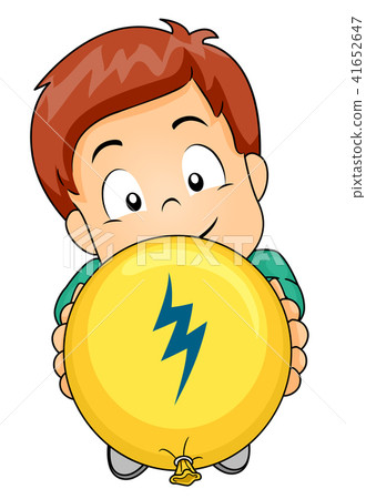 Kid Boy Friction Symbol Balloon Illustration Kid Boy Friction Symbol Balloon Illustration 41652647