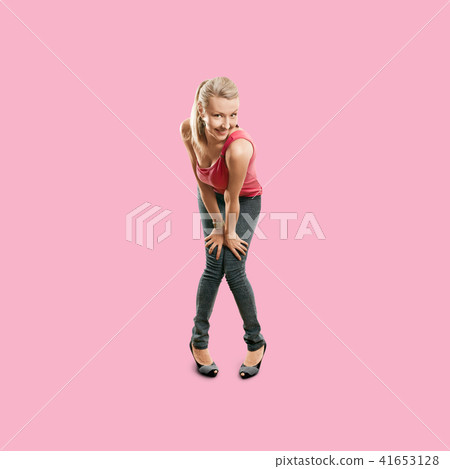 Sporty woman in pink 41653128